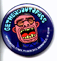 Spungifeel Comics Crazy Man Button